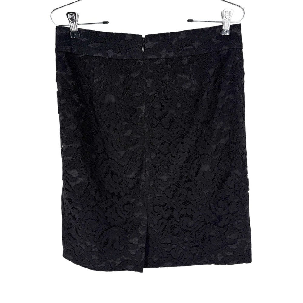 Banana Republic Pencil Skirt Womens Size 6 Black Lace Lined Classic Elegant - Picture 3 of 10